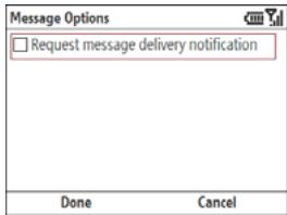 PALMONE TREO 500V - Setting text message delivery options - 1