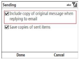 PALMONE TREO 500V - Customising your email settings - 2
