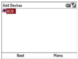 PALMONE TREO 500V - Requesting a connection with another Bluetooth device - 2
