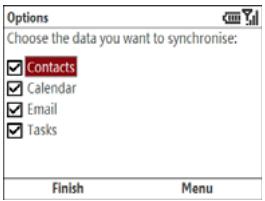 PALMONE TREO 500V - Check the Save password box. - 1