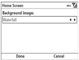 PALMONE TREO 500V - Selecting your Home screen background - 1