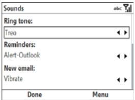 PALMONE TREO 500V - Selecting Sounds &amp; Notifications - 1