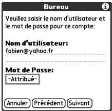 PALMONE TREO 650 - Configuration d'un compte sur votre téléphone - 6