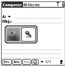 PALMONE TREO 650 - Envoi d'une photo ou d'une video - 1