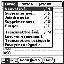 PALMONE TREO 650 - Selection d' éléments de menu - 1