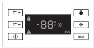 T°+ T°- ① -88°F ECO ECO