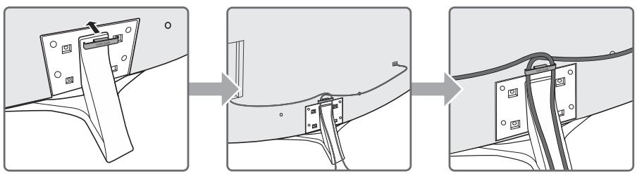 SAMSUNG UE55MU7075 - Organisere kablene med kabelføreren - 1