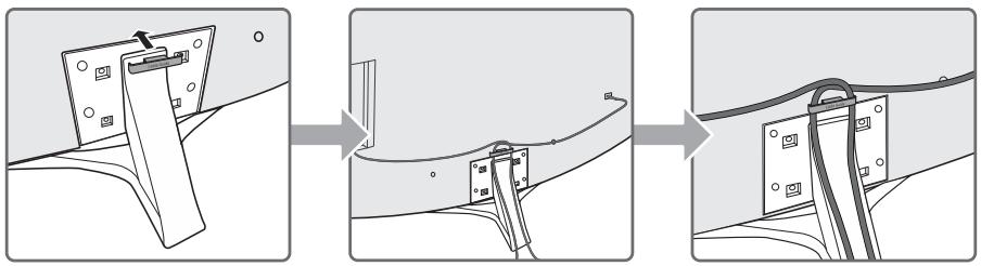 SAMSUNG UE55MU7075 - Ordna kablarna med kabelguiden. - 1
