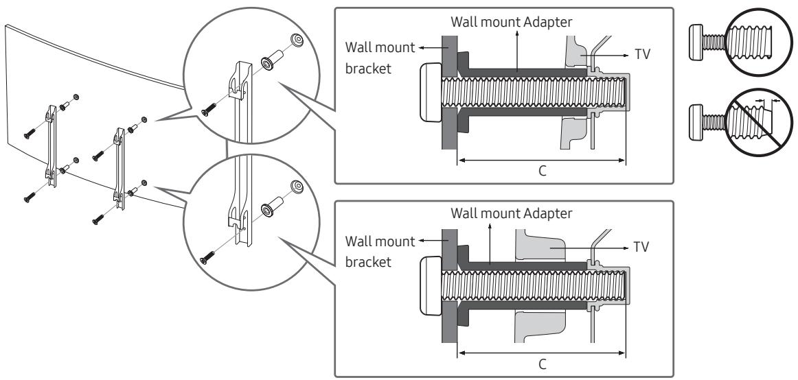 SAMSUNG UE55MU7075 - Mounting the TV on a wall - 2