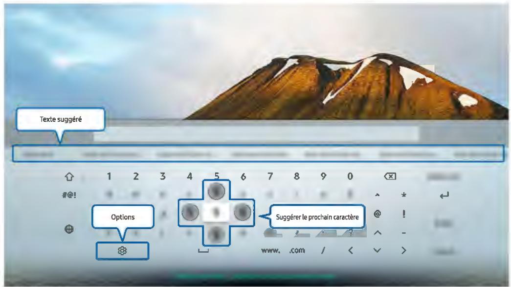SAMSUNG UE65MU6405 - Saisie de texte à l'aide du clavier QWERTY à l'écran - 1