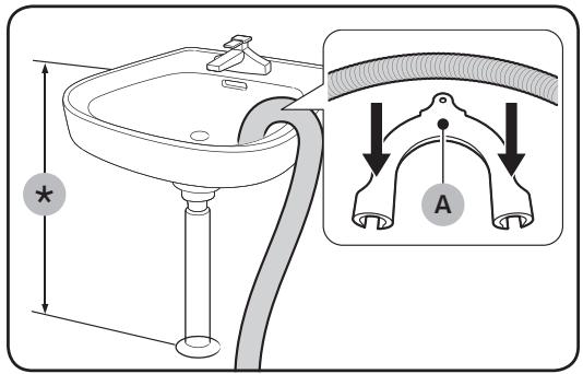 SAMSUNG WD80M4453JW/EF - ÉTAPE 5 - Positionnez le tuyau d'eau - 1