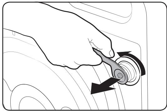 SAMSUNG WD80M4453JW/EF - ÉTAPE 2 - Enlever les boulons de fixation pour l'expédition - 1