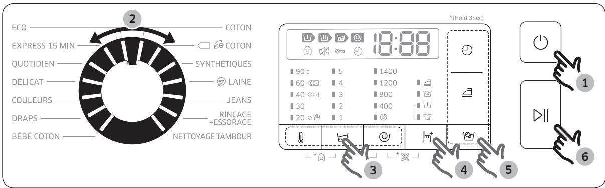 SAMSUNG WW70J5355,  ECOBUBBLE WW70J5355FX - Étapes simples pour démarrer - 1