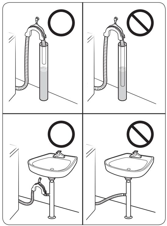 SAMSUNG WW70J5355,  ECOBUBBLE WW70J5355FX - ÉTAPE 5 Positionner le tuyau de vidange - 3