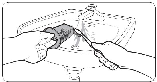 SAMSUNG WW70J5355,  ECOBUBBLE WW70J5355FX - Filtre de la pompe - 2