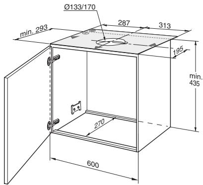 SIEMENS LI44630/03 - INSTALLATION INSTRUCTIONS - Exhaust air directed upwards: - 1