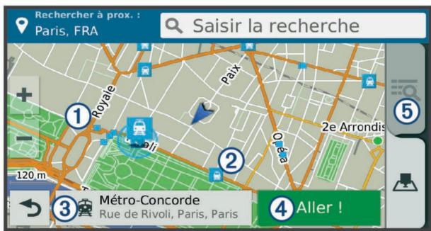 GARMIN DRIVESMART 61, DRIVESMART 61 SE LMT-S - Résultats d'une recherche de position sur la carte - 1