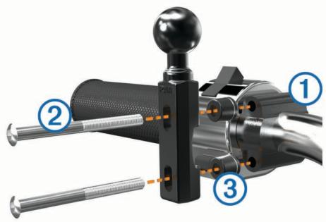 GARMIN ZUMO 395 - Fixation du support pour guidon au levier de frein ou d'embrayage - 1
