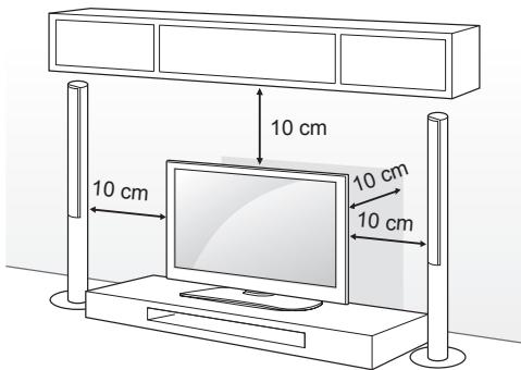 LG 28LB450B - Installation sur une table - 1