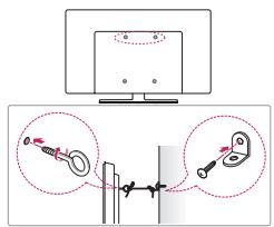 LG 32LF650V - Befestigen des TV-gerätes an einer wand - 1