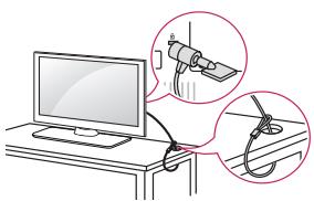 LG 32LF650V - Uso del sistemas de seguridad kensington - 1