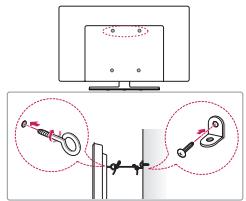 LG 32LF650V - Securing the TV to a wall - 1