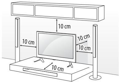 LG 32LH530V - Montage auf einem Tisch - 1