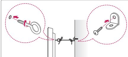LG 39LB5700 - Securing the TV to a wall - 2