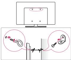 LG 40UH630V - Securing the TV to a wall - 1