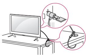 LG 43LF5100, 43LH5100, 49LH5100 - Utilizar o Sistema de segurar kensington - 1