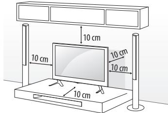 LG 43LF5100, 43LH5100, 49LH5100 - Installation sur une table - 1