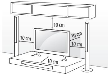LG 43LF5100, 43LH5100, 49LH5100 - Mounting on a table - 1