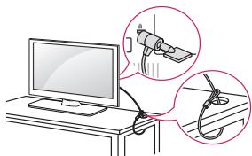 LG 43LH560V - Uso del sistemas de seguidad kensington - 1