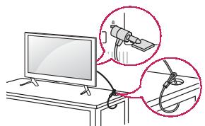 LG 49LJ5150V - Utilisation du système de sécurité kensington - 1