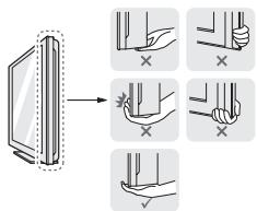 LG 49UH603V - Lifting and moving the TV - 2