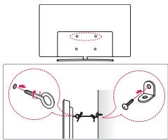 LG 49UH603V - Befestigen des TV-Gerätes an einer Wand - 1