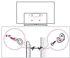 LG 49UH610V - Befestigen des TV-Gerätes an einer Wand - 1
