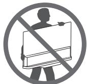 LG 55B6V,  55C6V,  65B6V,  65C6V,  65G6V - Lifting and moving the TV - 1