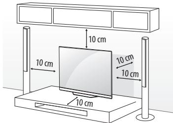 LG 55B6V, 55C6V, 65B6V, 65C6V, 65G6V - Op een tafelblad plaatsen - 1