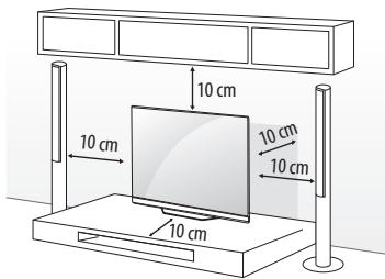 LG 55B6V, 55C6V, 65B6V, 65C6V, 65G6V - Installation sur une table - 1