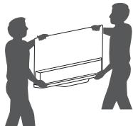 LG 55B6V,  55C6V,  65B6V,  65C6V,  65G6V - Lifting and moving the TV - 3