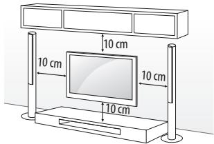 LG 55B6V,  55C6V,  65B6V,  65C6V,  65G6V - Montaje en una pared - 1