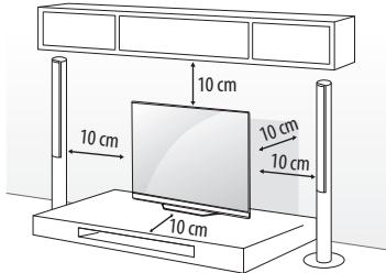 LG 55B6V,  55C6V,  65B6V,  65C6V,  65G6V - Montaje en una mesa - 1