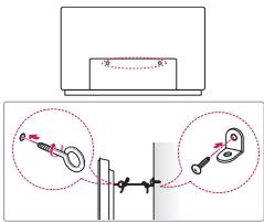 LG 55C6V - Befestigen des TV-Gerätes an einer Wand - 1