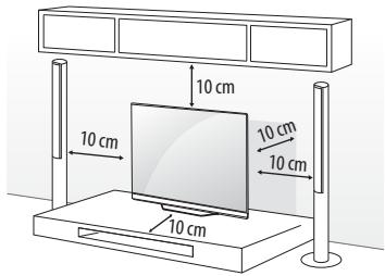 LG 55C6V - Montaje en una mesa - 1