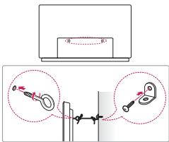LG 55C6V - Securing the TV to a wall - 1
