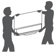 LG 55C6V - Lifting and moving the TV - 3