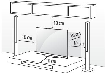 LG 55C6V - Installation sur une table - 1