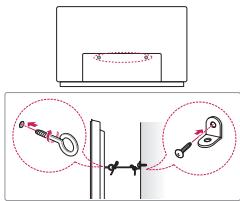 LG 55C7V,  O55B7V,  O65B7V - Securing the TV to a wall - 1