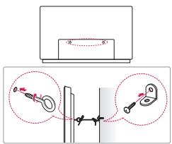 LG 55C7V,  O55B7V,  O65B7V - Befestigen des TV-Gerätes an einer Wand - 1